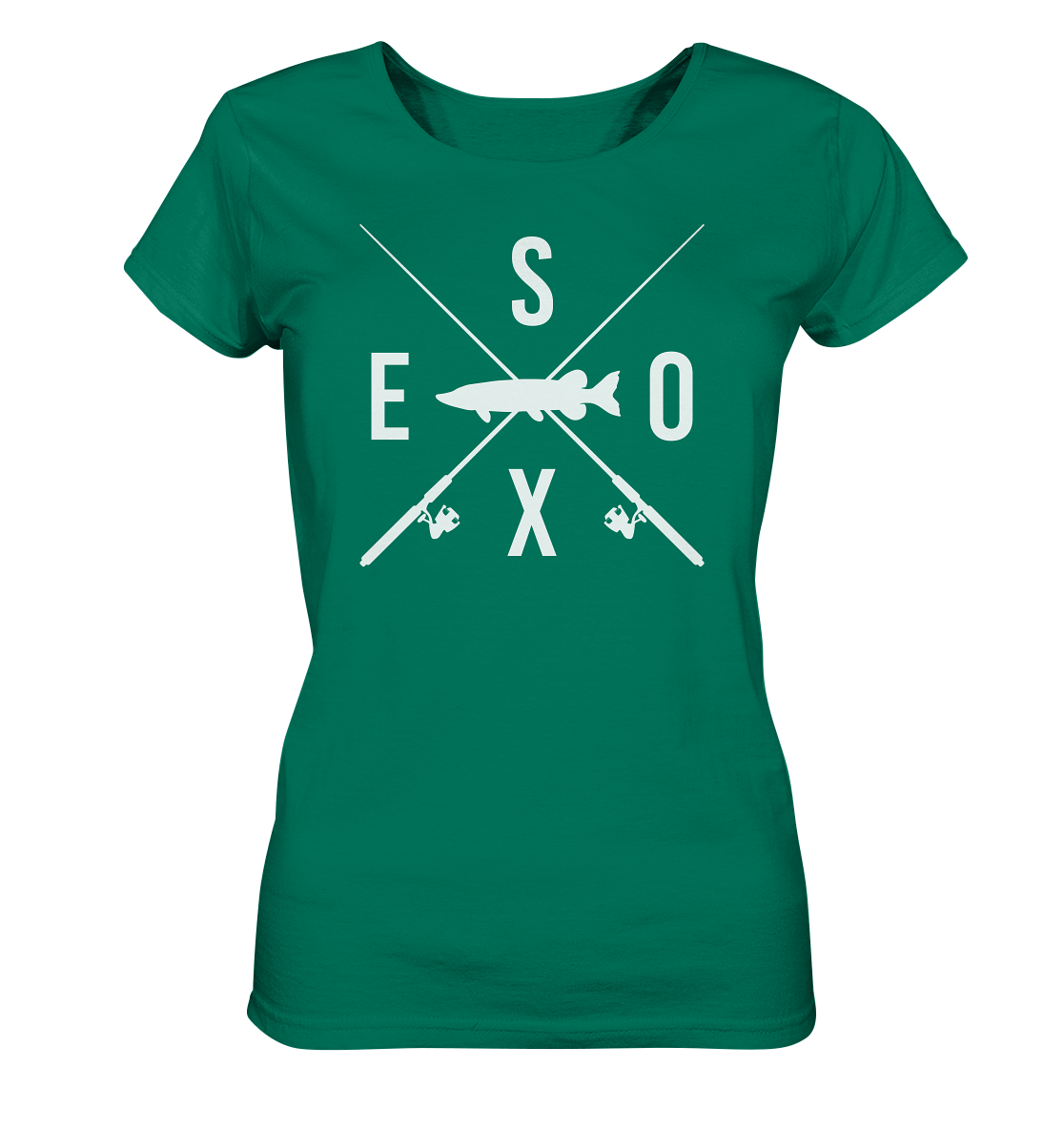Esox gekreuzte Ruten - Frauen Bio T-Shirt