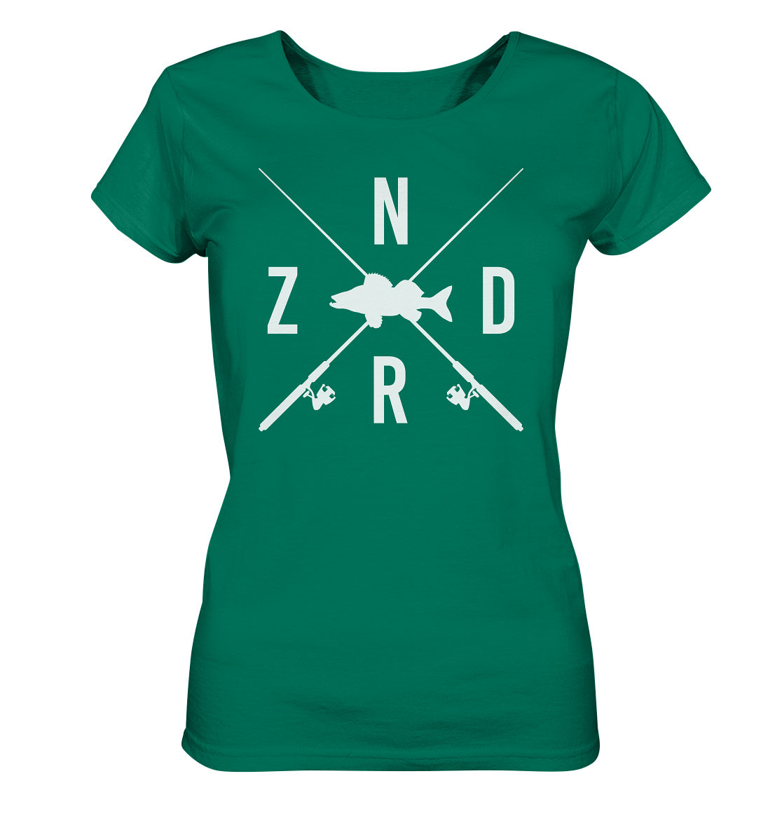 Zander gekreuzte Ruten - Frauen Bio T-Shirt