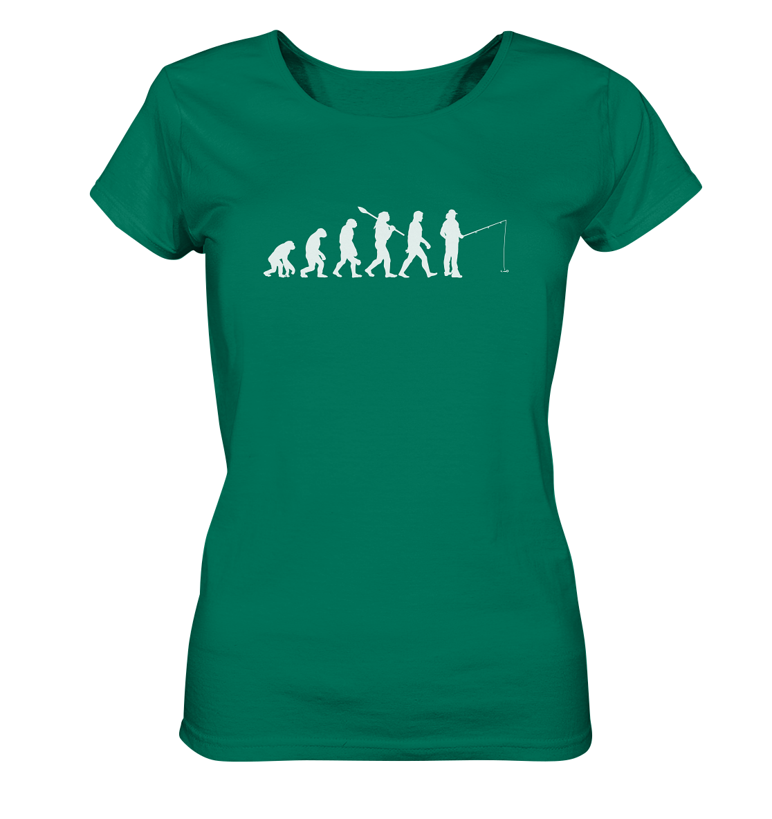Angler Evolution - Frauen Bio T-Shirt