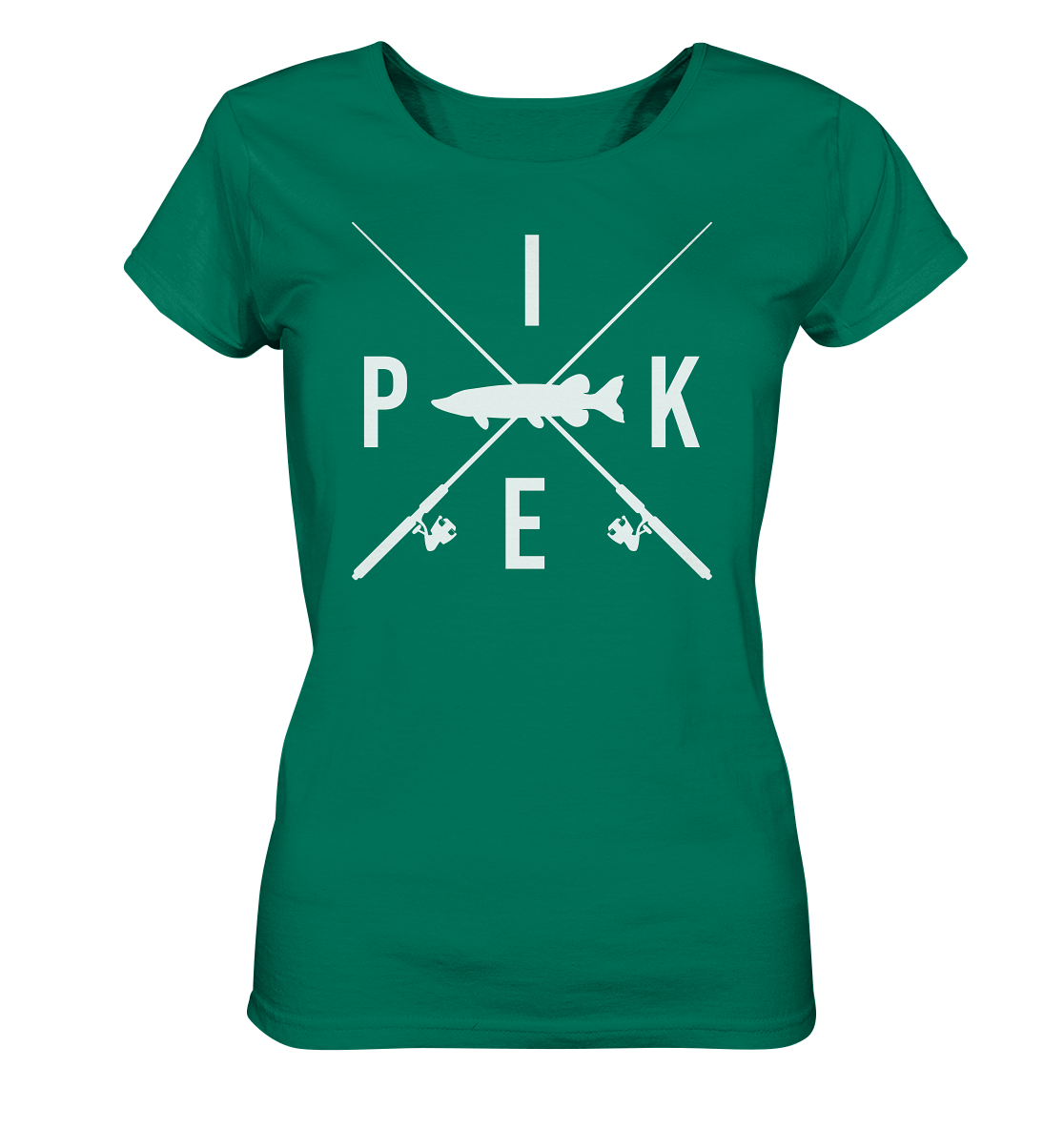 Pike gekreuzte Ruten - Frauen Bio T-Shirt