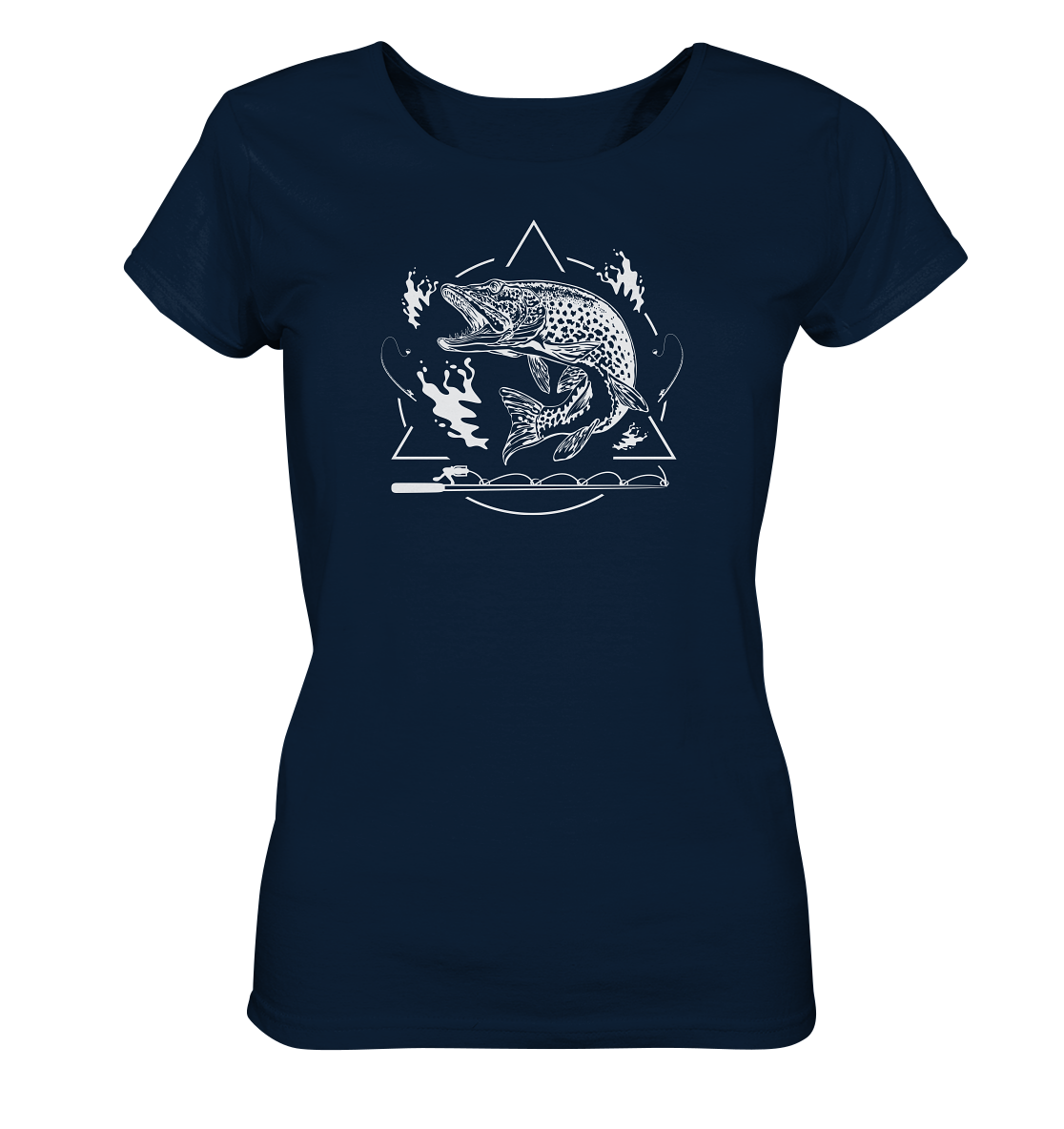 Hecht Angeln - Frauen Bio T-Shirt