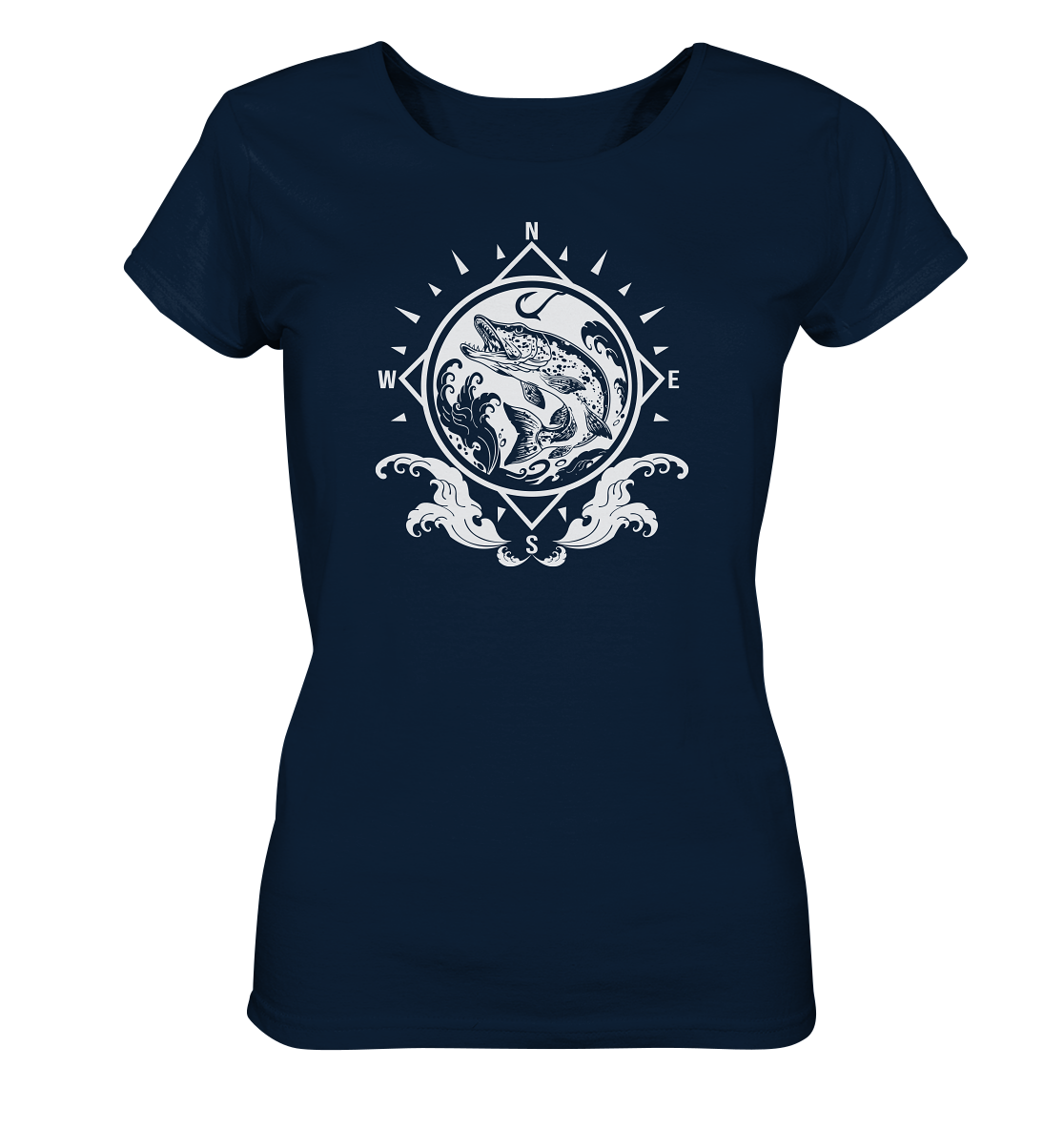 Hecht Himmelsrichtungen - Frauen Bio T-Shirt