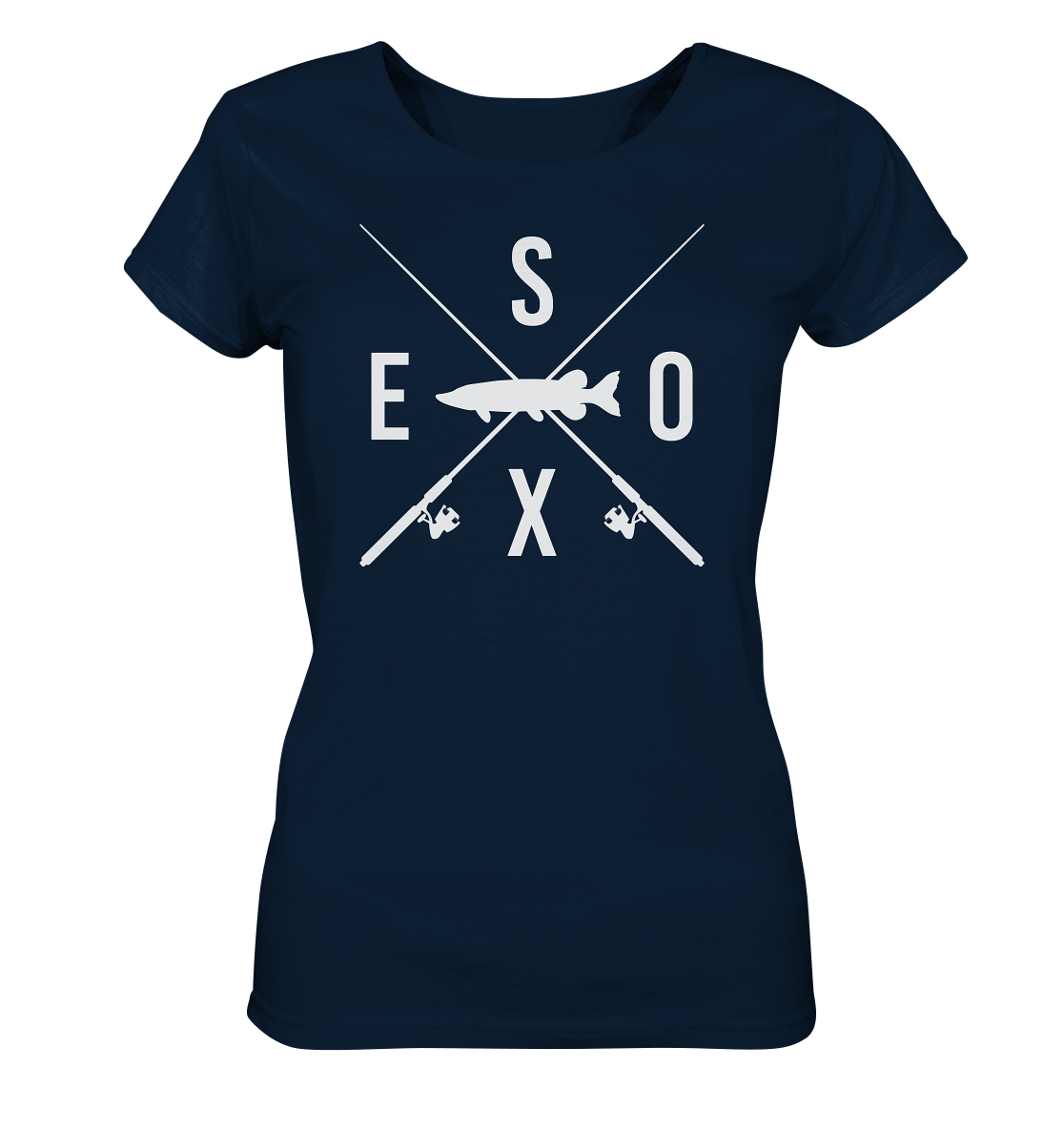 Esox gekreuzte Ruten - Frauen Bio T-Shirt