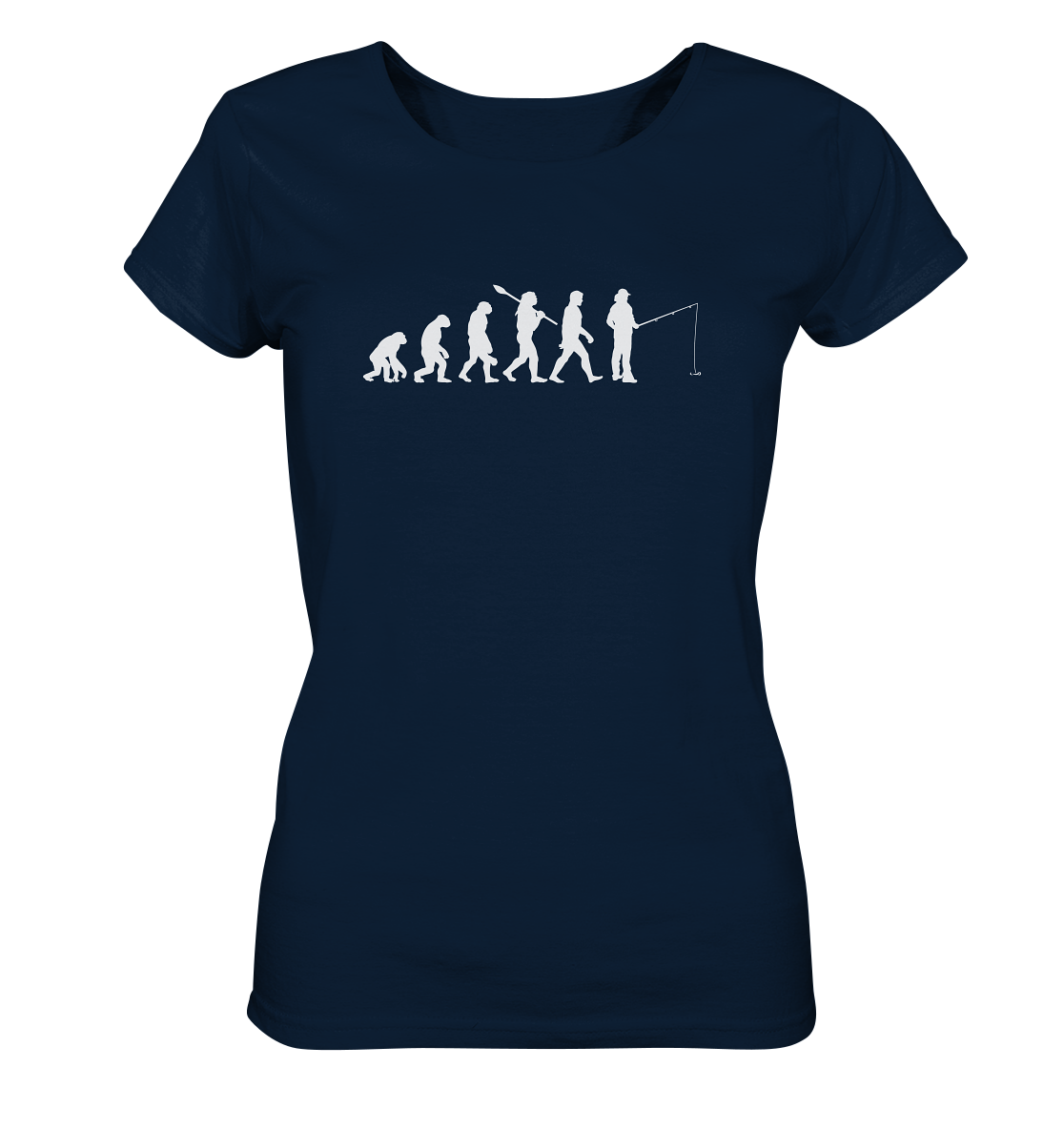 Angler Evolution - Frauen Bio T-Shirt
