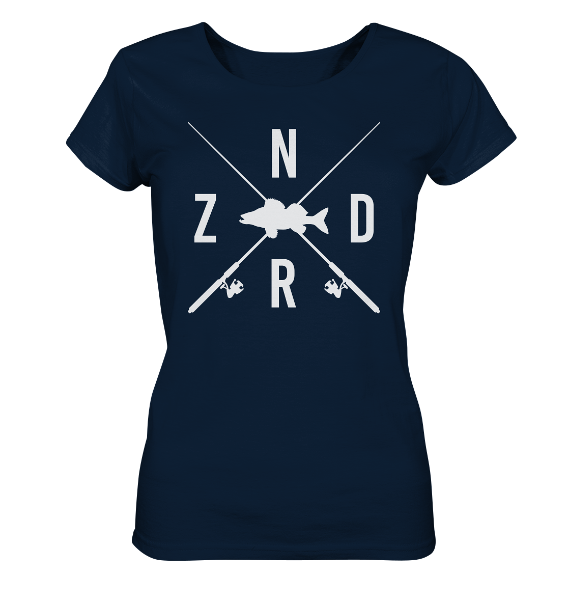 Zander gekreuzte Ruten - Frauen Bio T-Shirt