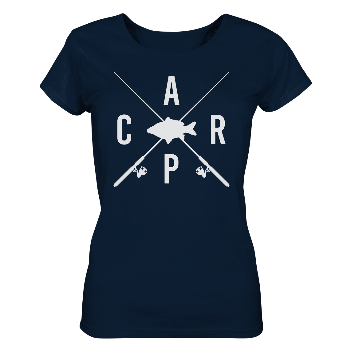 Carp gekreuzte Ruten - Frauen Bio T-Shirt