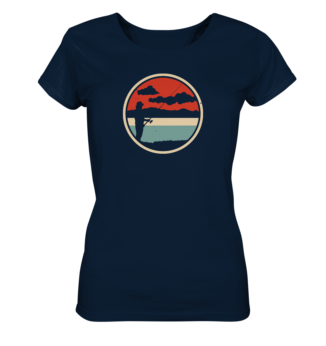 Angeln am Abend - Frauen Bio T-Shirt