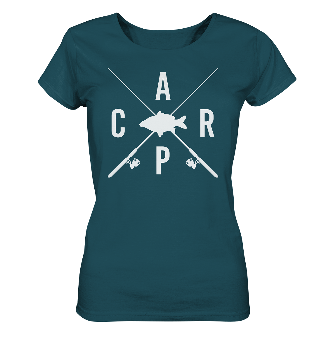 Carp gekreuzte Ruten - Frauen Bio T-Shirt