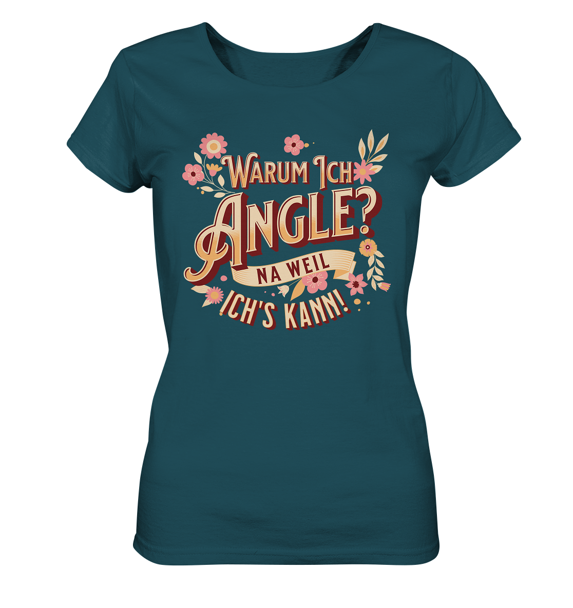 Warum ich angle Frauen - Frauen Bio T-Shirt