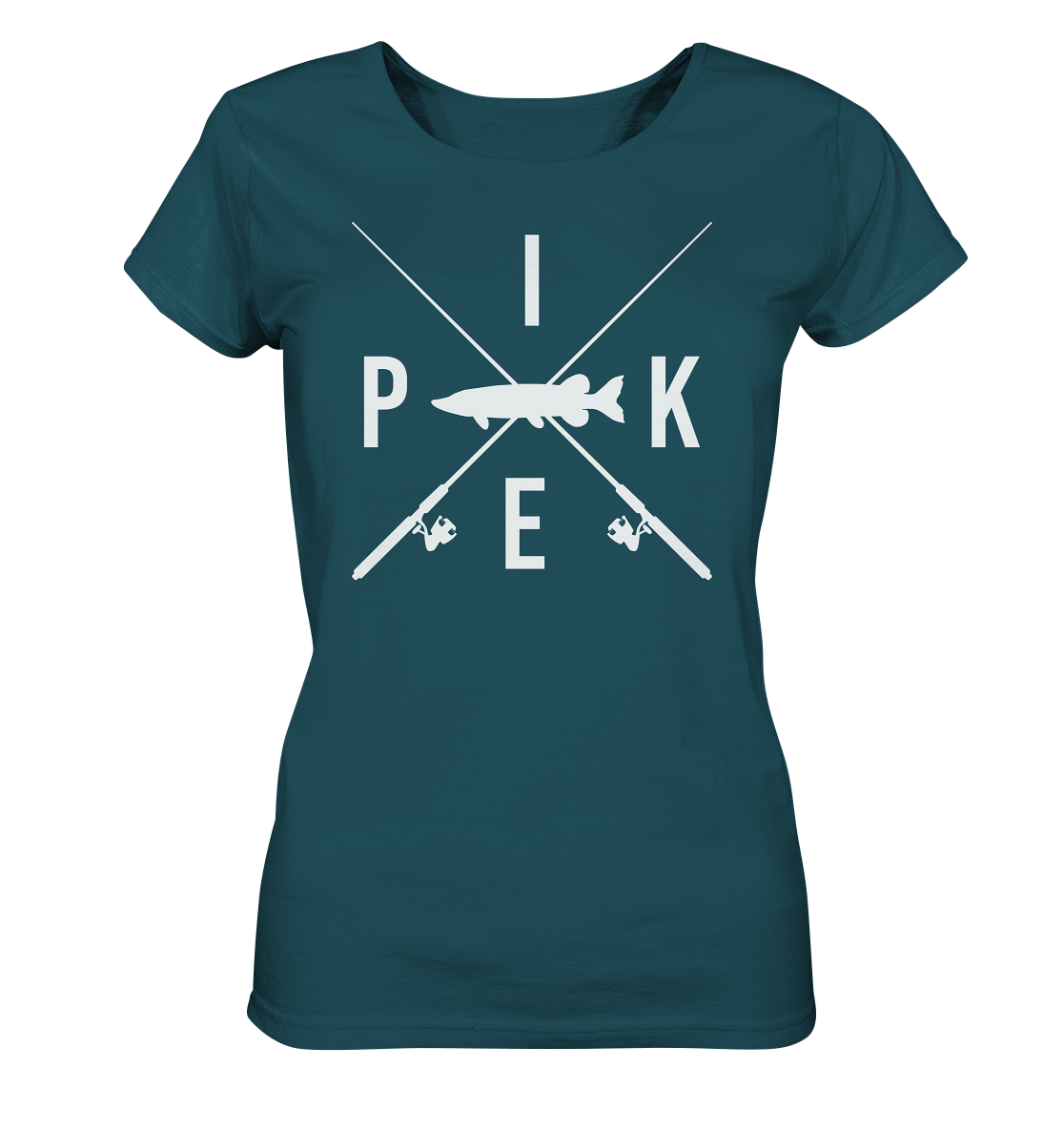 Pike gekreuzte Ruten - Frauen Bio T-Shirt