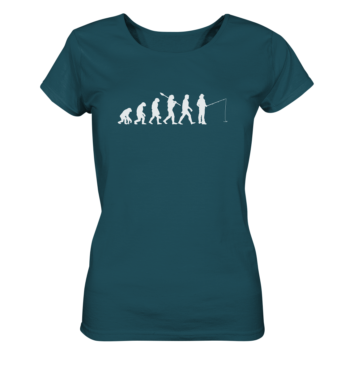 Angler Evolution - Frauen Bio T-Shirt
