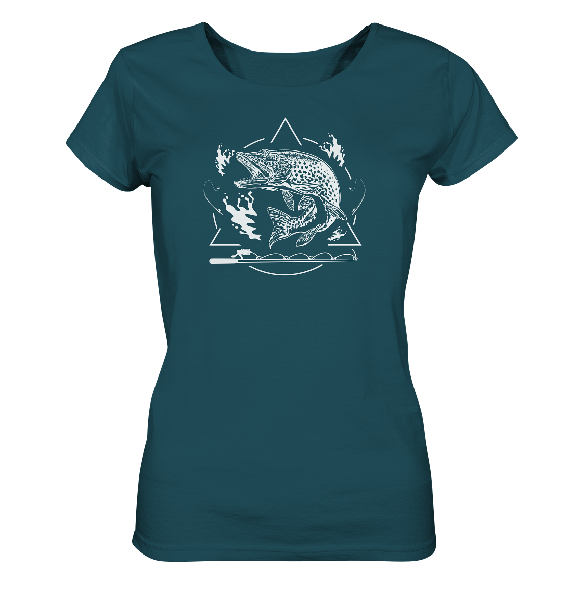 Hecht Angeln - Frauen Bio T-Shirt