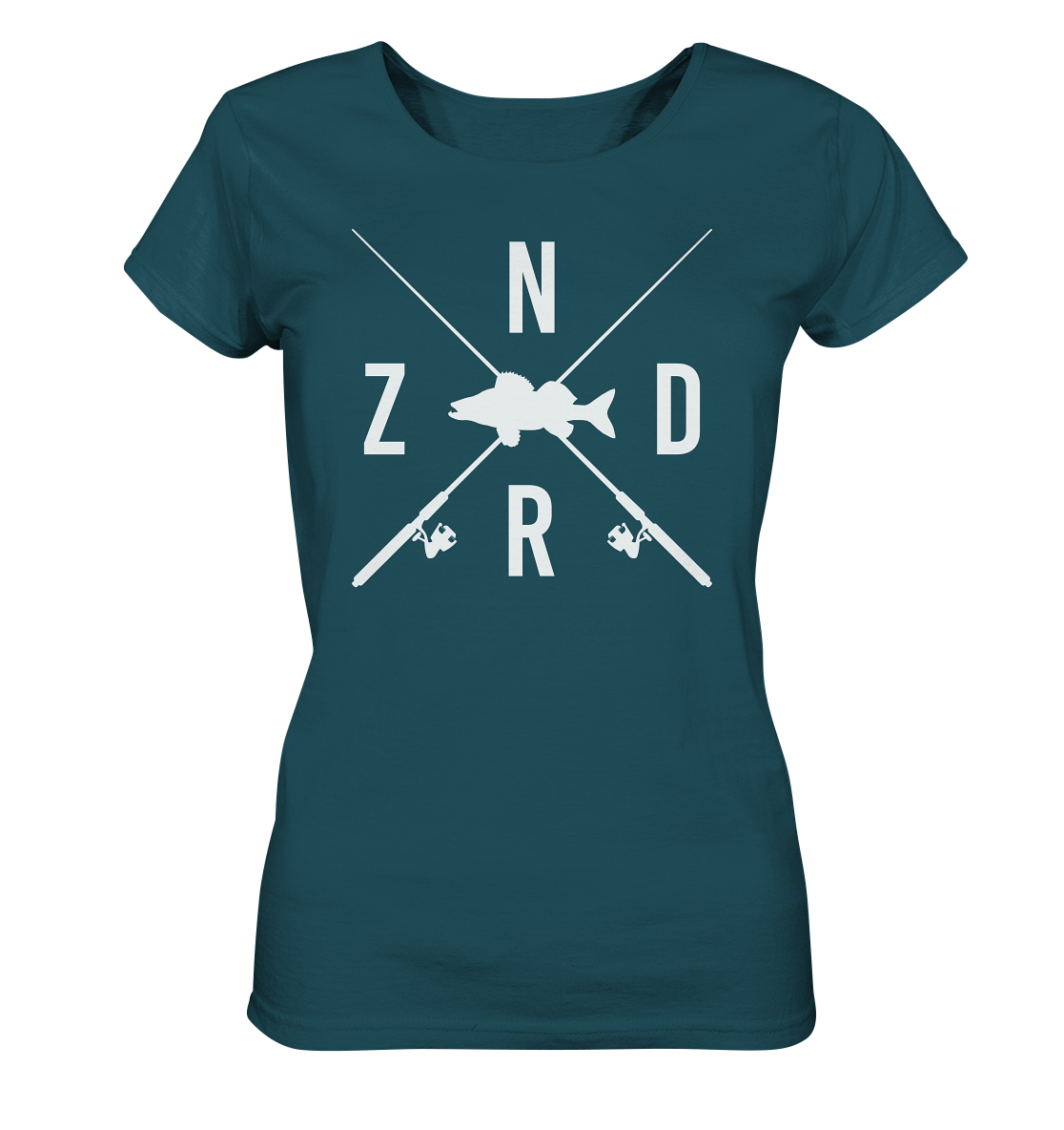 Zander gekreuzte Ruten - Frauen Bio T-Shirt
