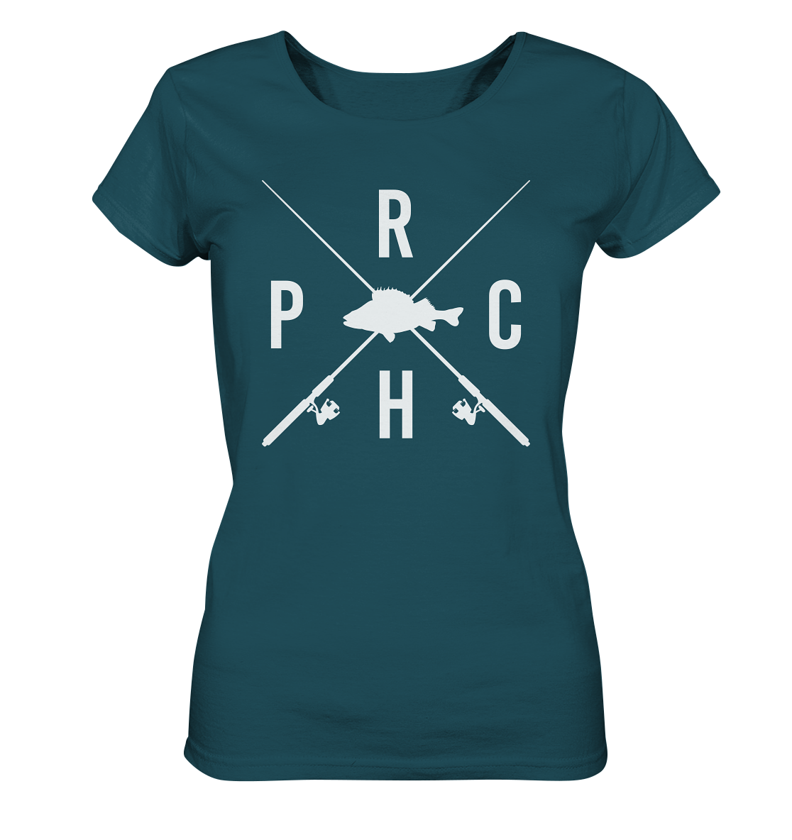 Perch gekreuzte Ruten - Frauen Bio T-Shirt