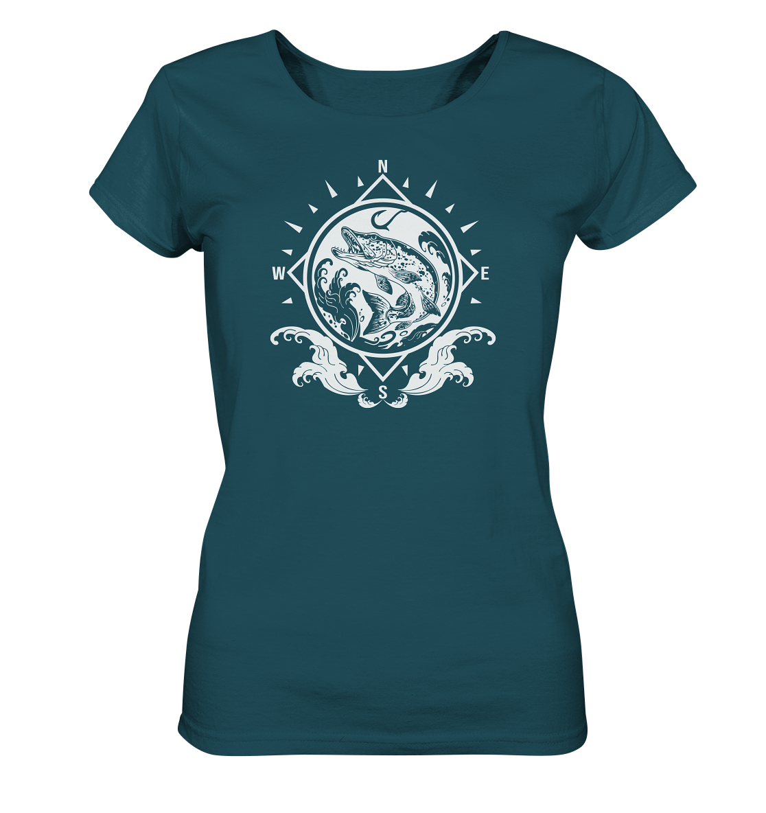 Hecht Himmelsrichtungen - Frauen Bio T-Shirt