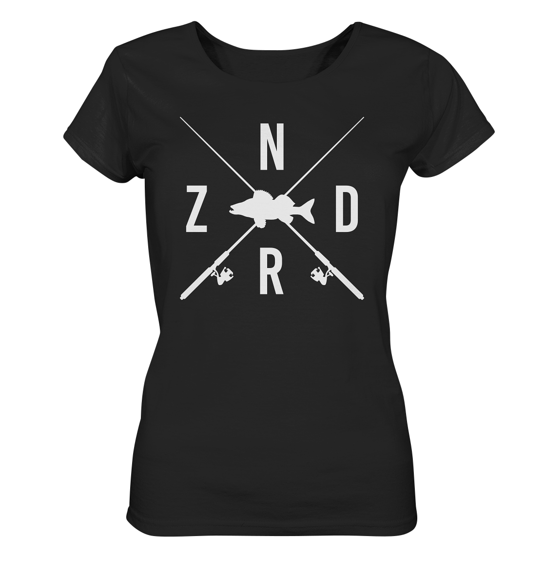 Zander gekreuzte Ruten - Frauen Bio T-Shirt