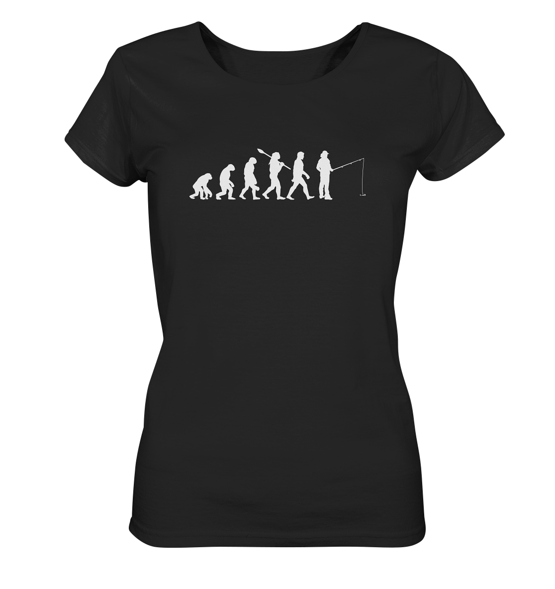 Angler Evolution - Frauen Bio T-Shirt