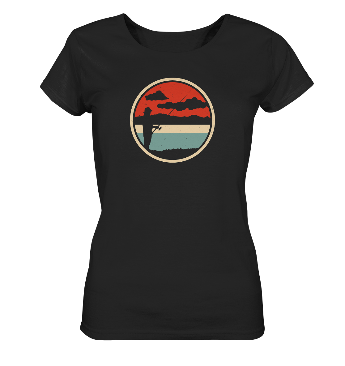 Angeln am Abend - Frauen Bio T-Shirt