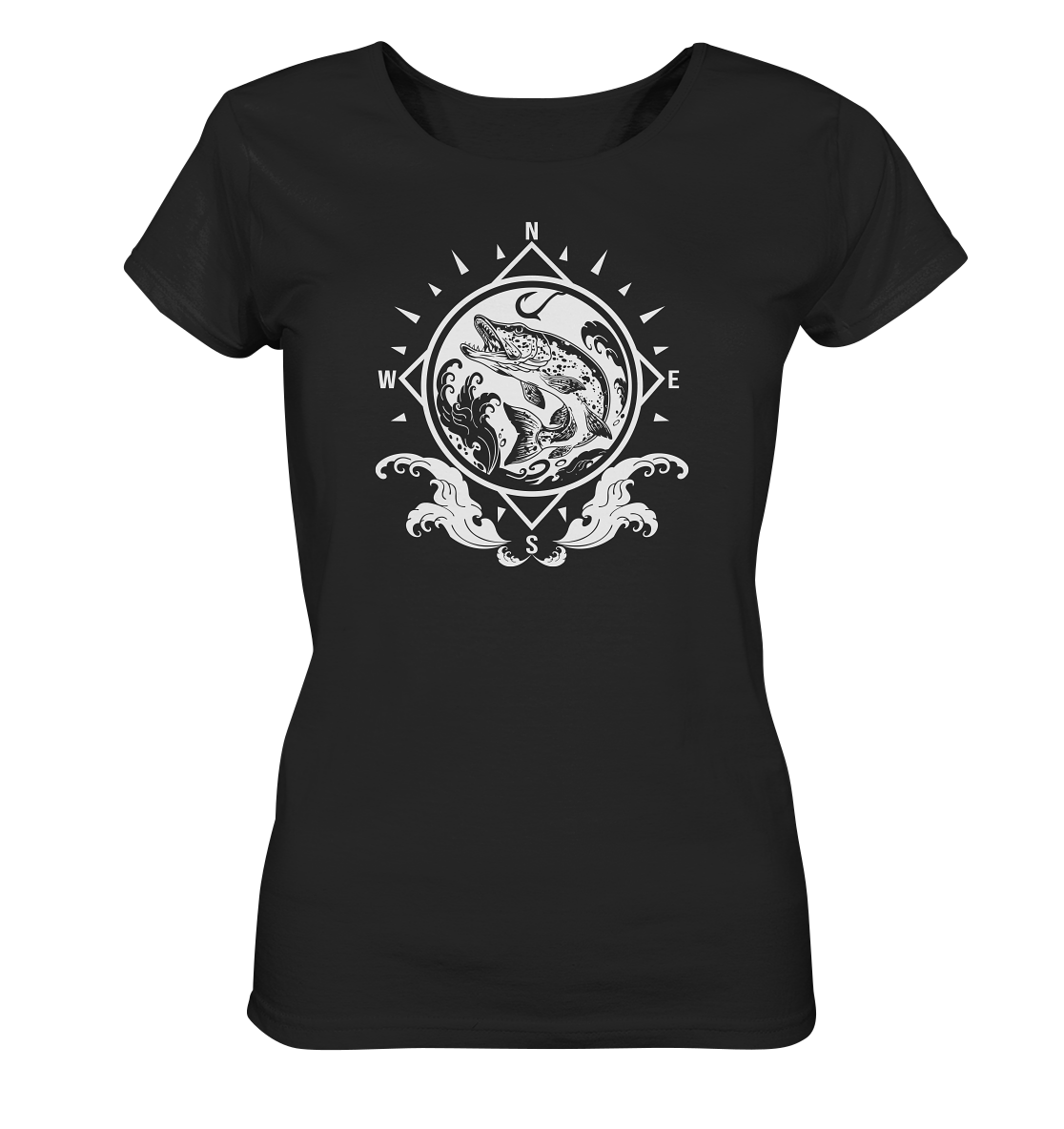 Hecht Himmelsrichtungen - Frauen Bio T-Shirt