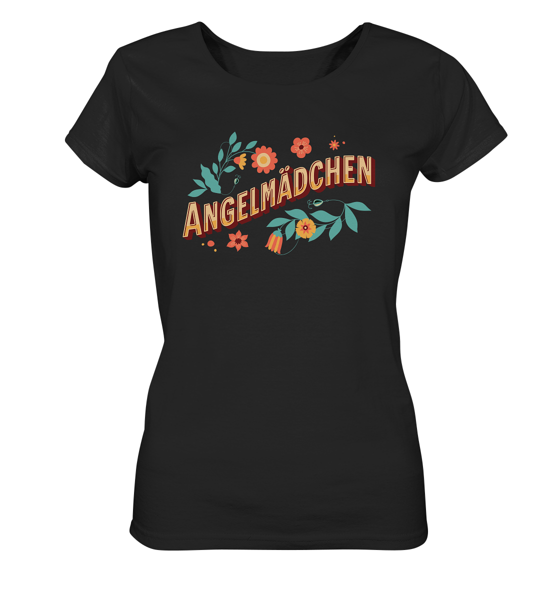 Angelmädchen Blumen - Frauen Bio T-Shirt