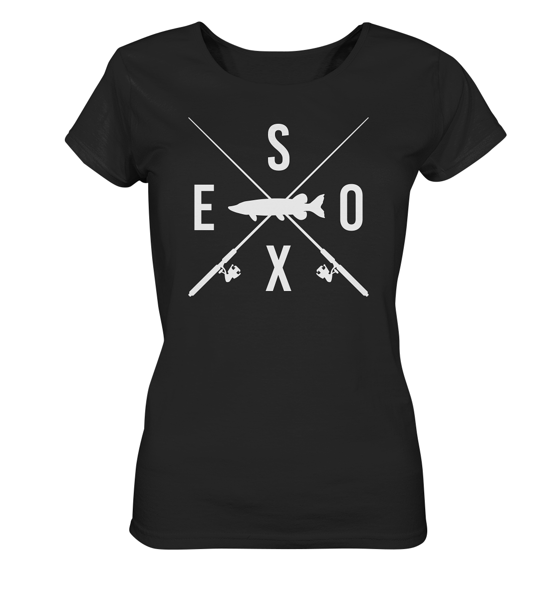 Esox gekreuzte Ruten - Frauen Bio T-Shirt