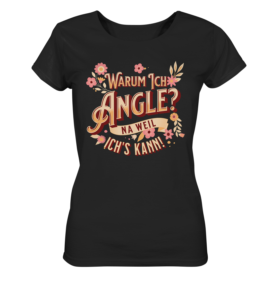 Warum ich angle Frauen - Frauen Bio T-Shirt