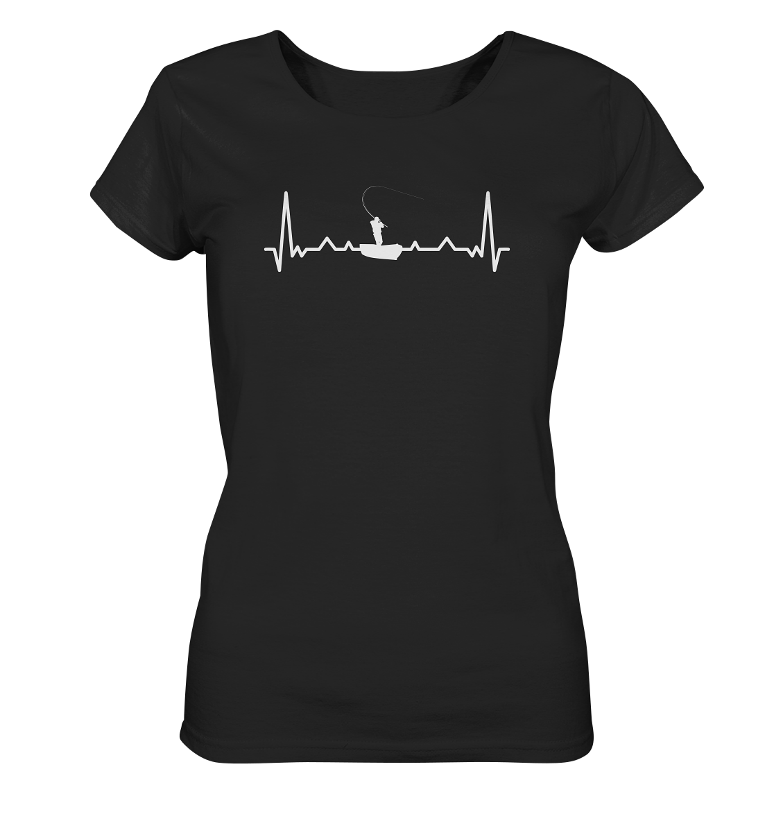 Herzschlag Angeln - Frauen Bio T-Shirt