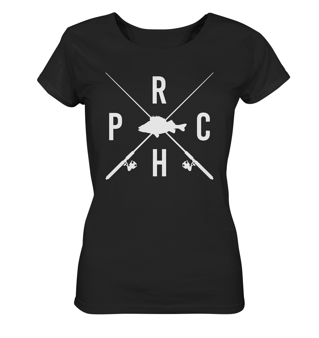 Perch gekreuzte Ruten - Frauen Bio T-Shirt