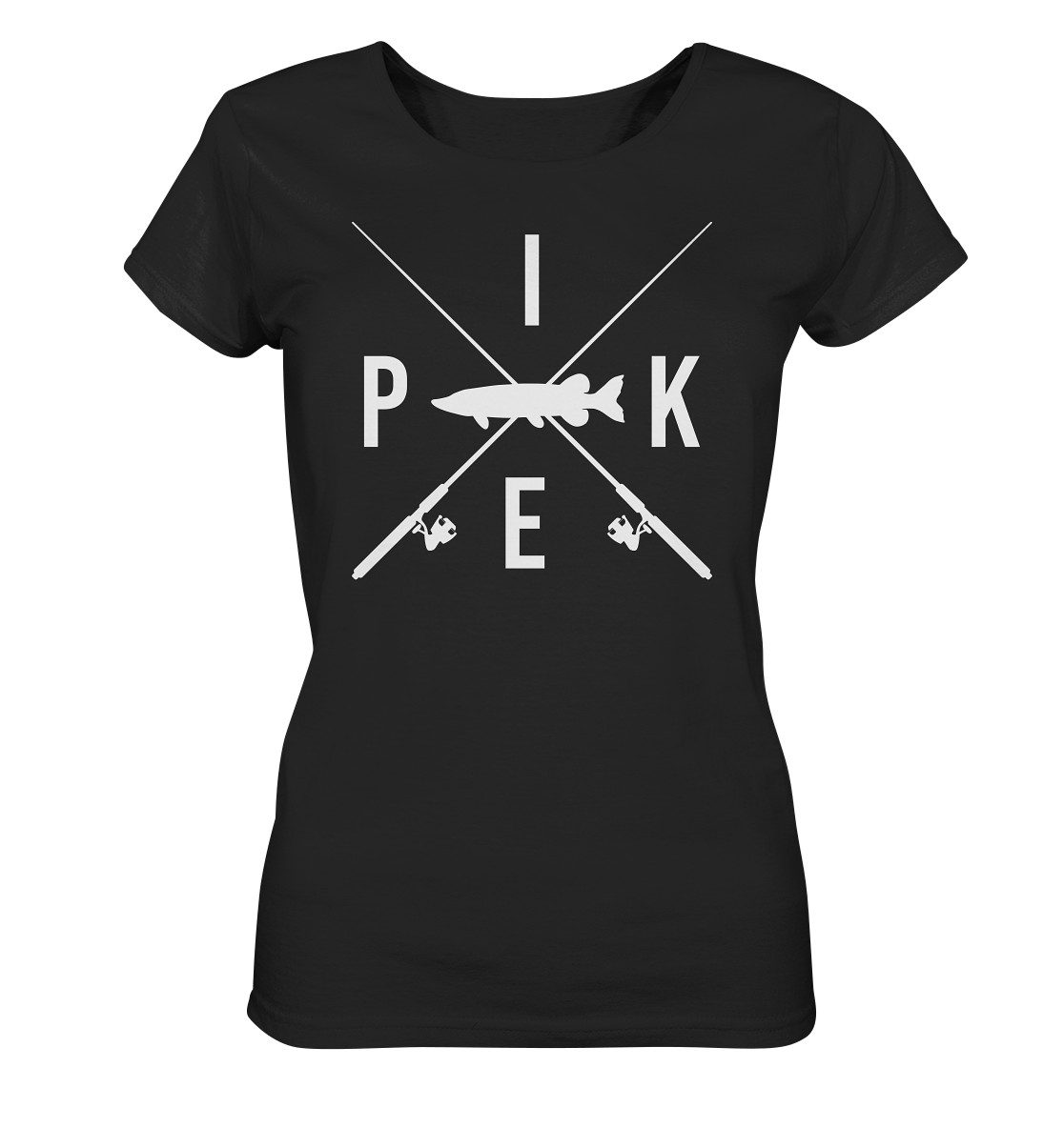 Pike gekreuzte Ruten - Frauen Bio T-Shirt