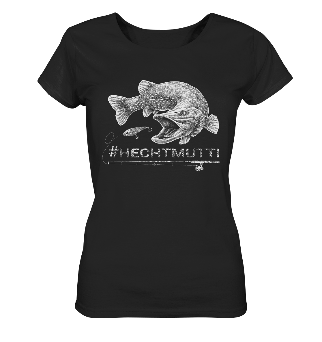 Hechtmutti weiß - Frauen Bio T-Shirt