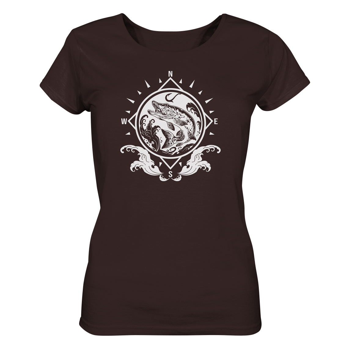 Hecht Himmelsrichtungen - Frauen Bio T-Shirt