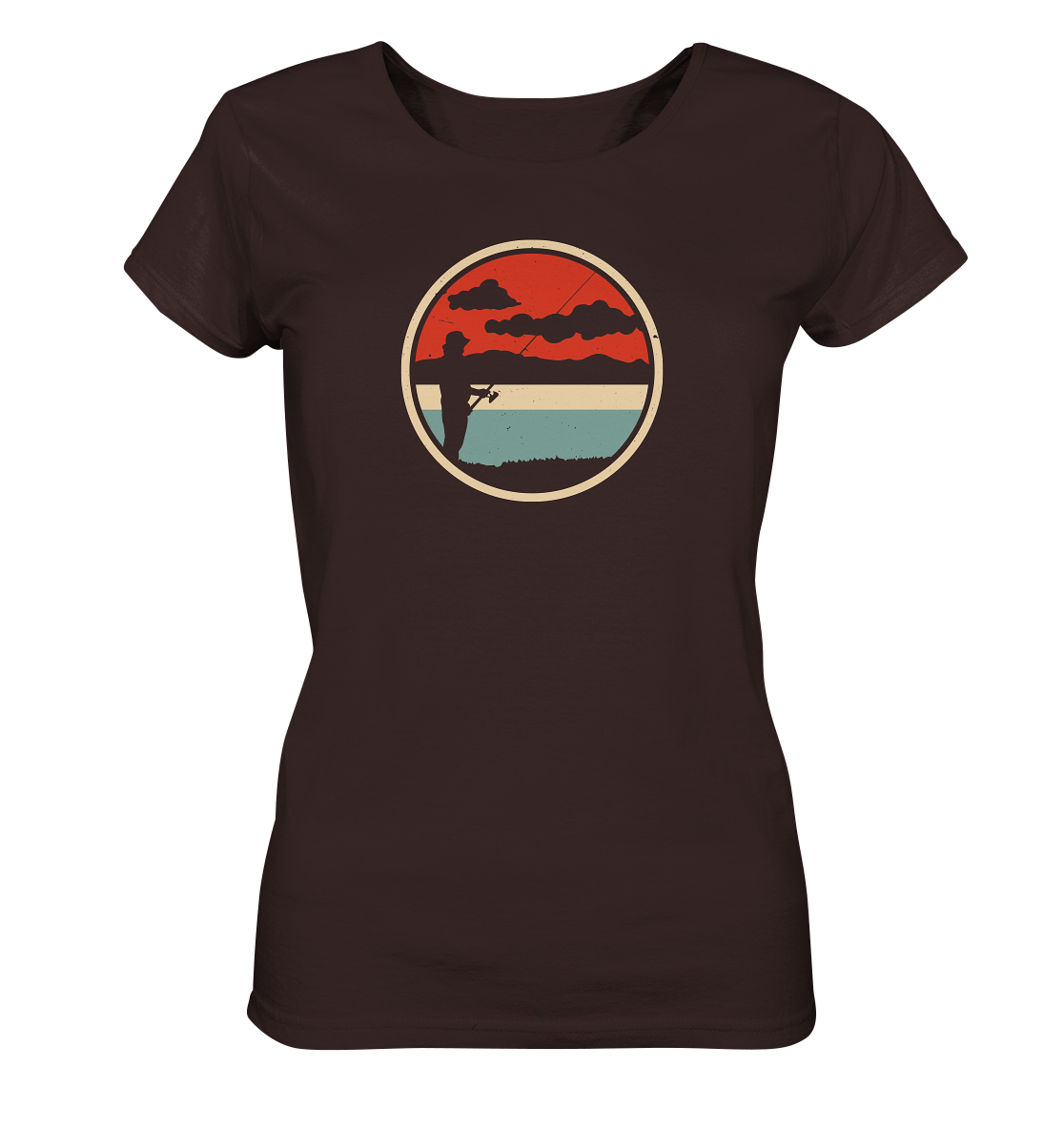 Angeln am Abend - Frauen Bio T-Shirt