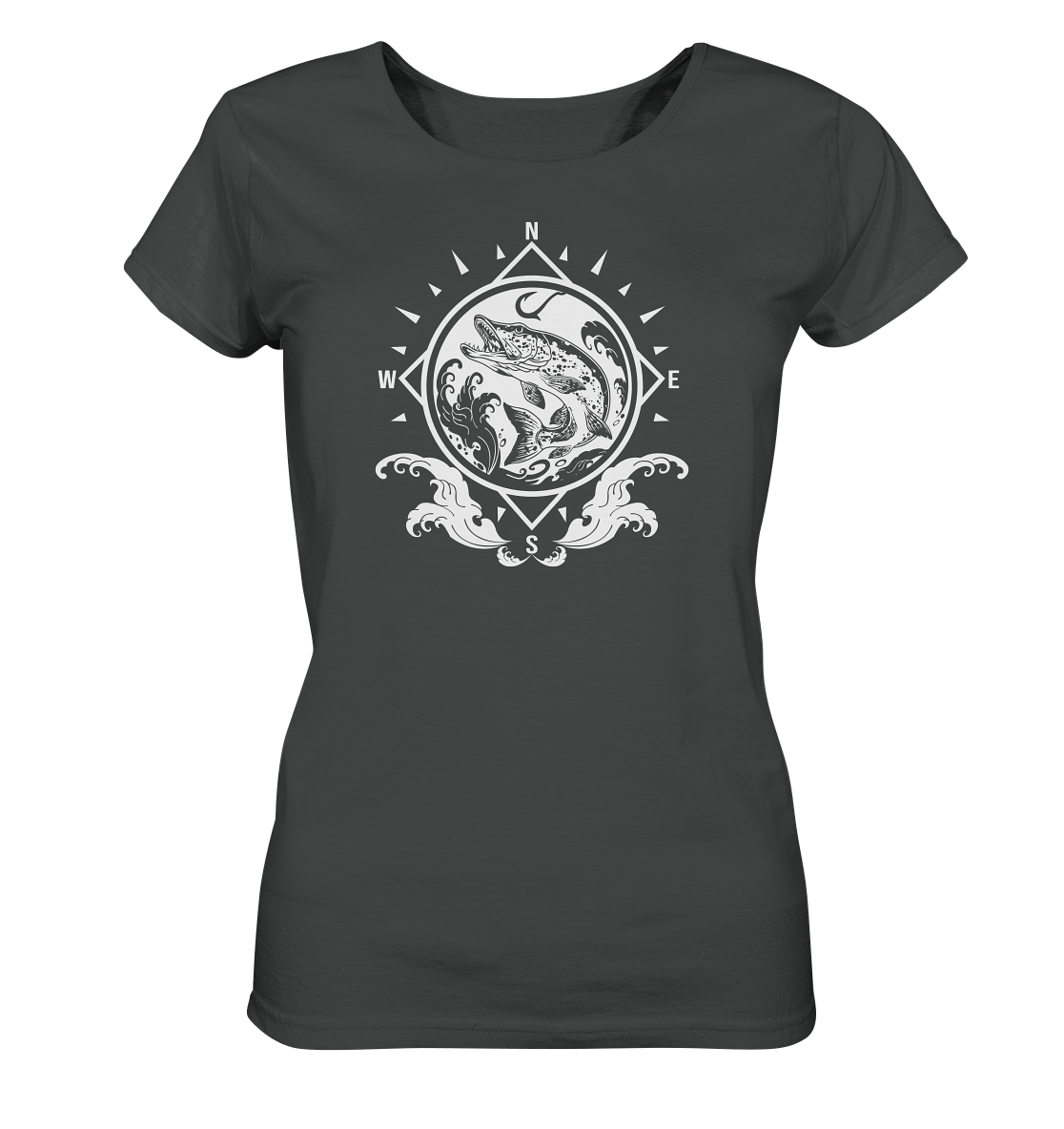 Hecht Himmelsrichtungen - Frauen Bio T-Shirt