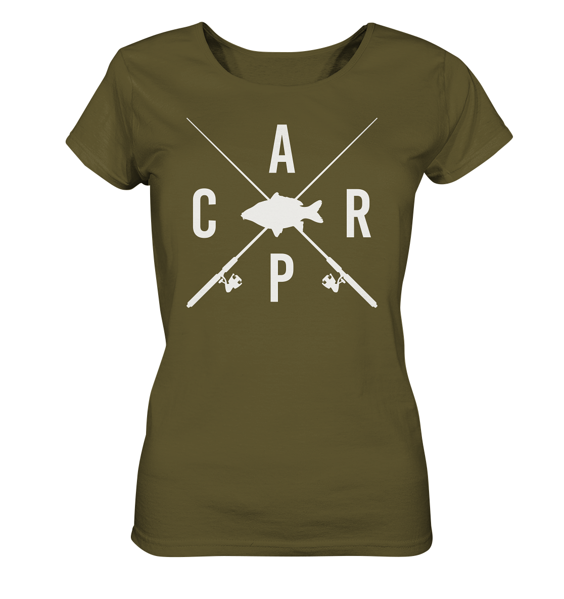Carp gekreuzte Ruten - Frauen Bio T-Shirt