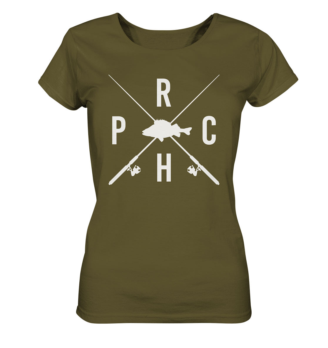 Perch gekreuzte Ruten - Frauen Bio T-Shirt
