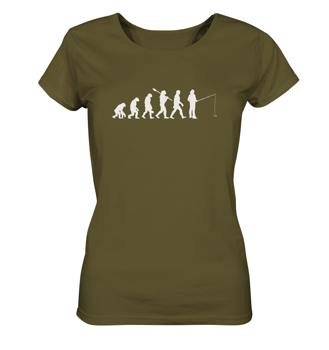 Angler Evolution - Frauen Bio T-Shirt