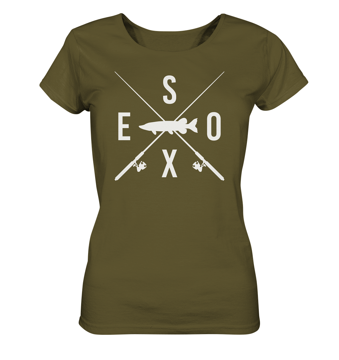 Esox gekreuzte Ruten - Frauen Bio T-Shirt