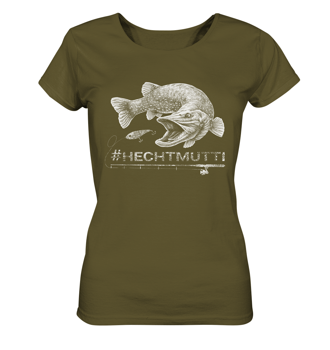 Hechtmutti weiß - Frauen Bio T-Shirt