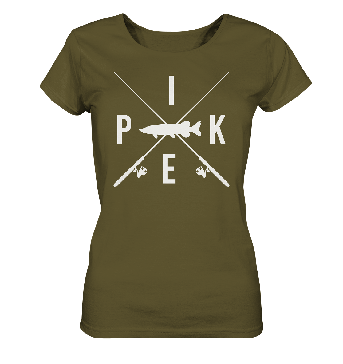 Pike gekreuzte Ruten - Frauen Bio T-Shirt