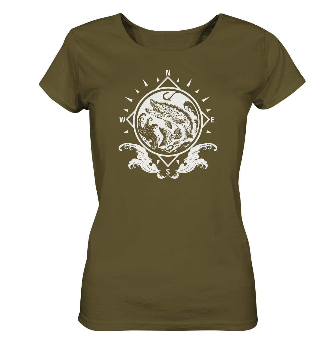 Hecht Himmelsrichtungen - Frauen Bio T-Shirt