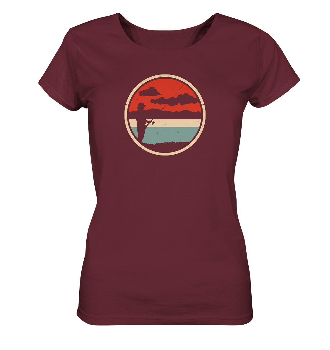 Angeln am Abend - Frauen Bio T-Shirt