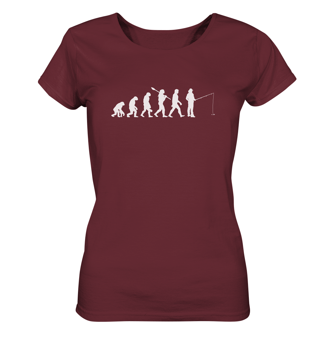 Angler Evolution - Frauen Bio T-Shirt