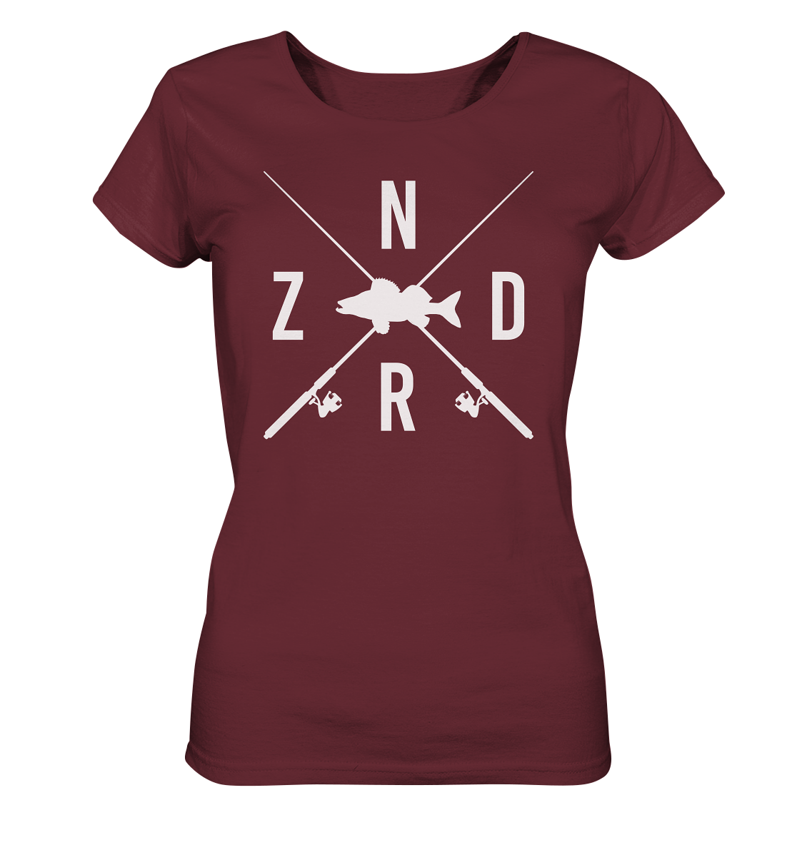 Zander gekreuzte Ruten - Frauen Bio T-Shirt