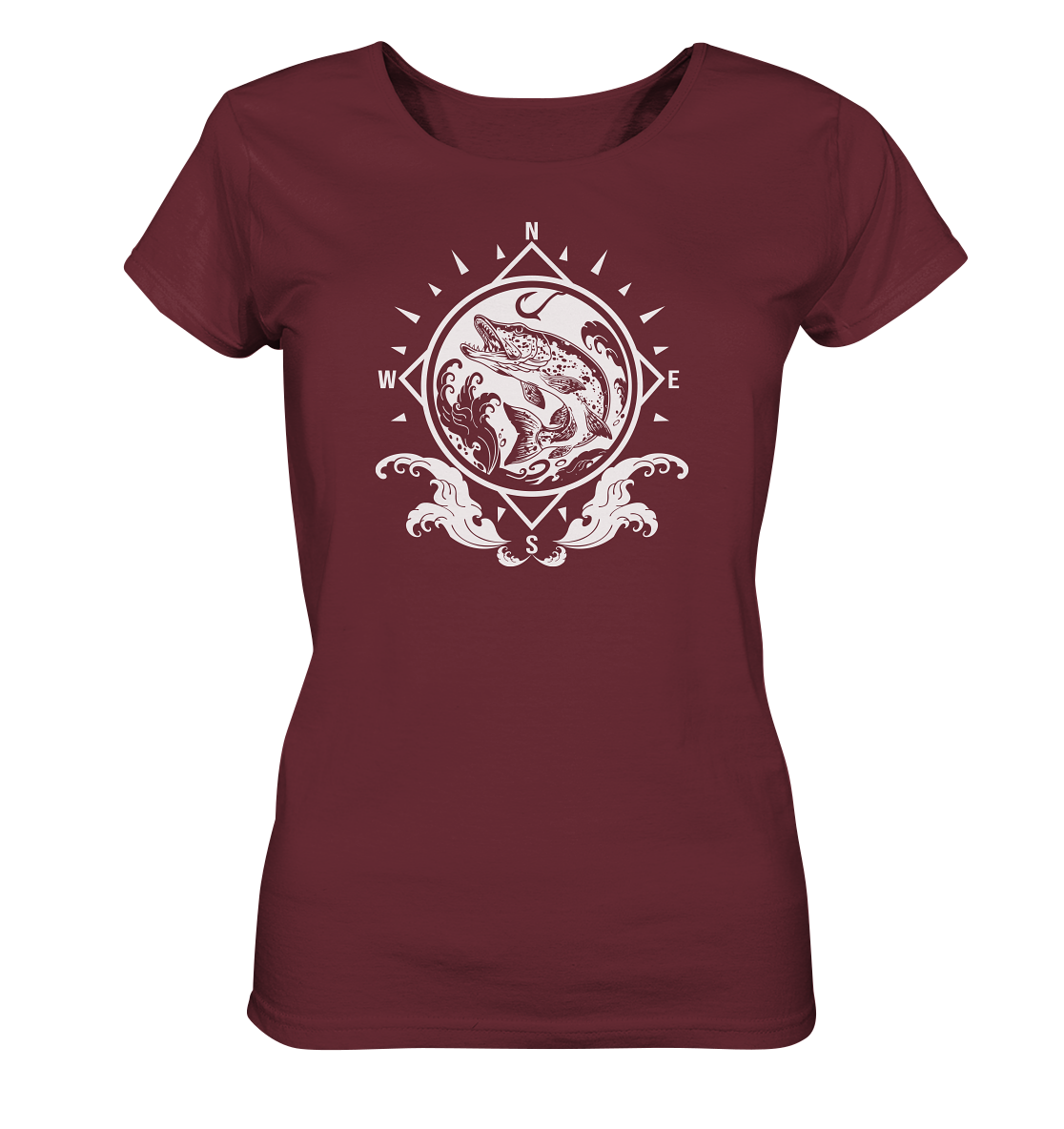 Hecht Himmelsrichtungen - Frauen Bio T-Shirt