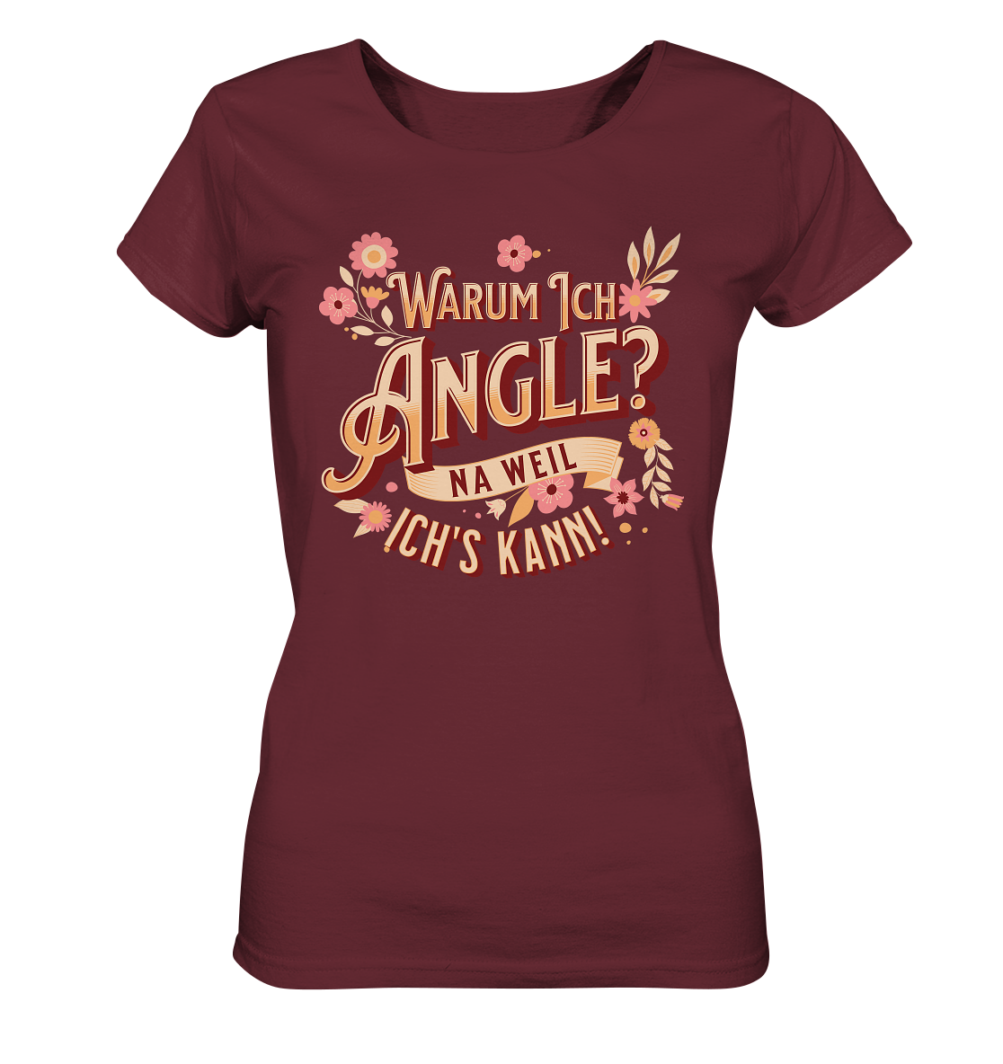 Warum ich angle Frauen - Frauen Bio T-Shirt