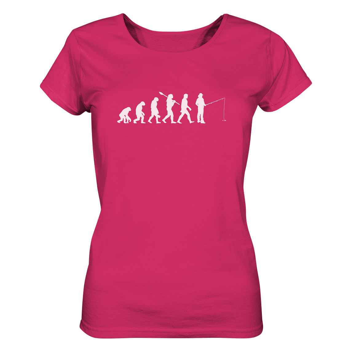 Angler Evolution - Frauen Bio T-Shirt