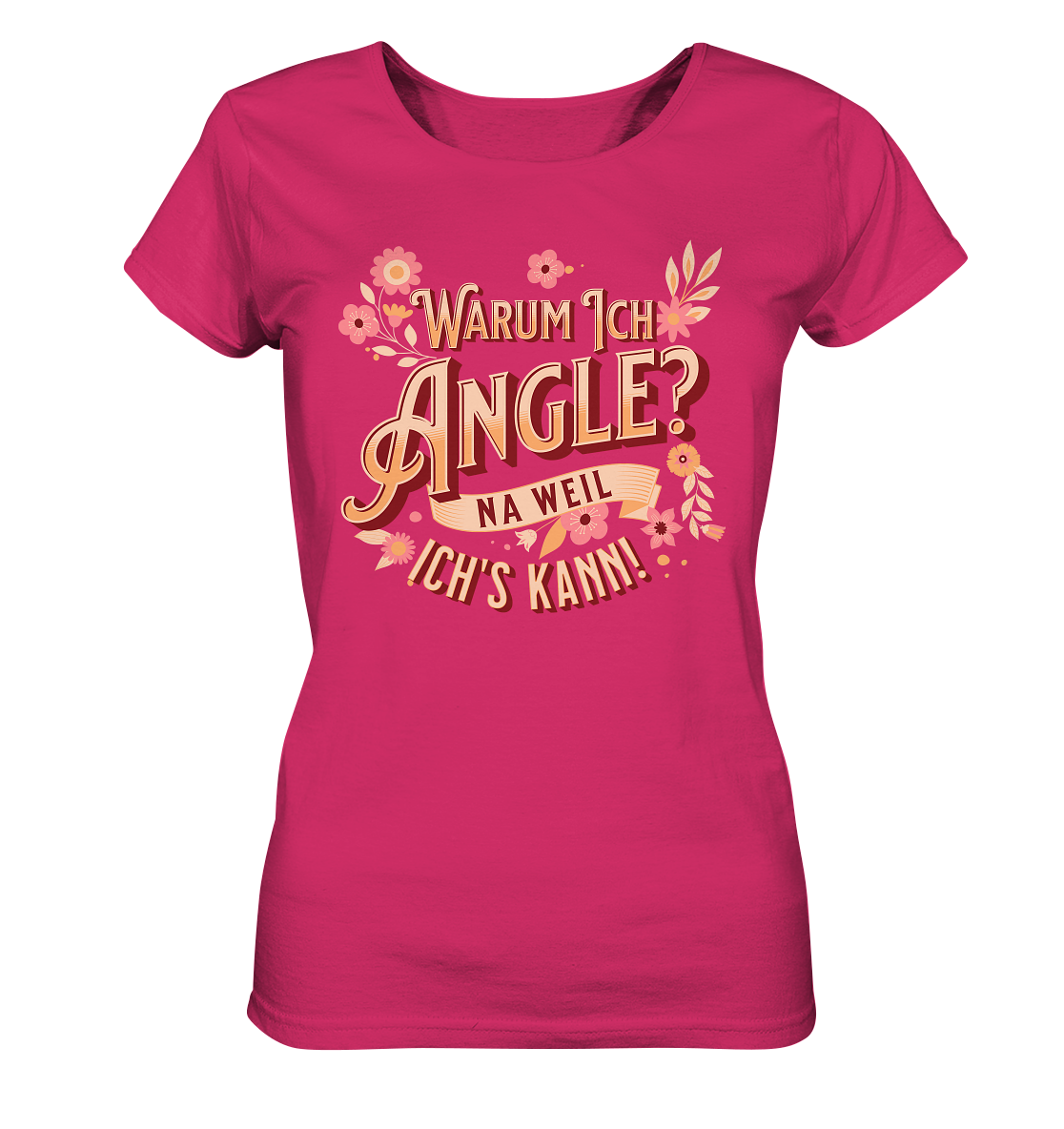 Warum ich angle Frauen - Frauen Bio T-Shirt