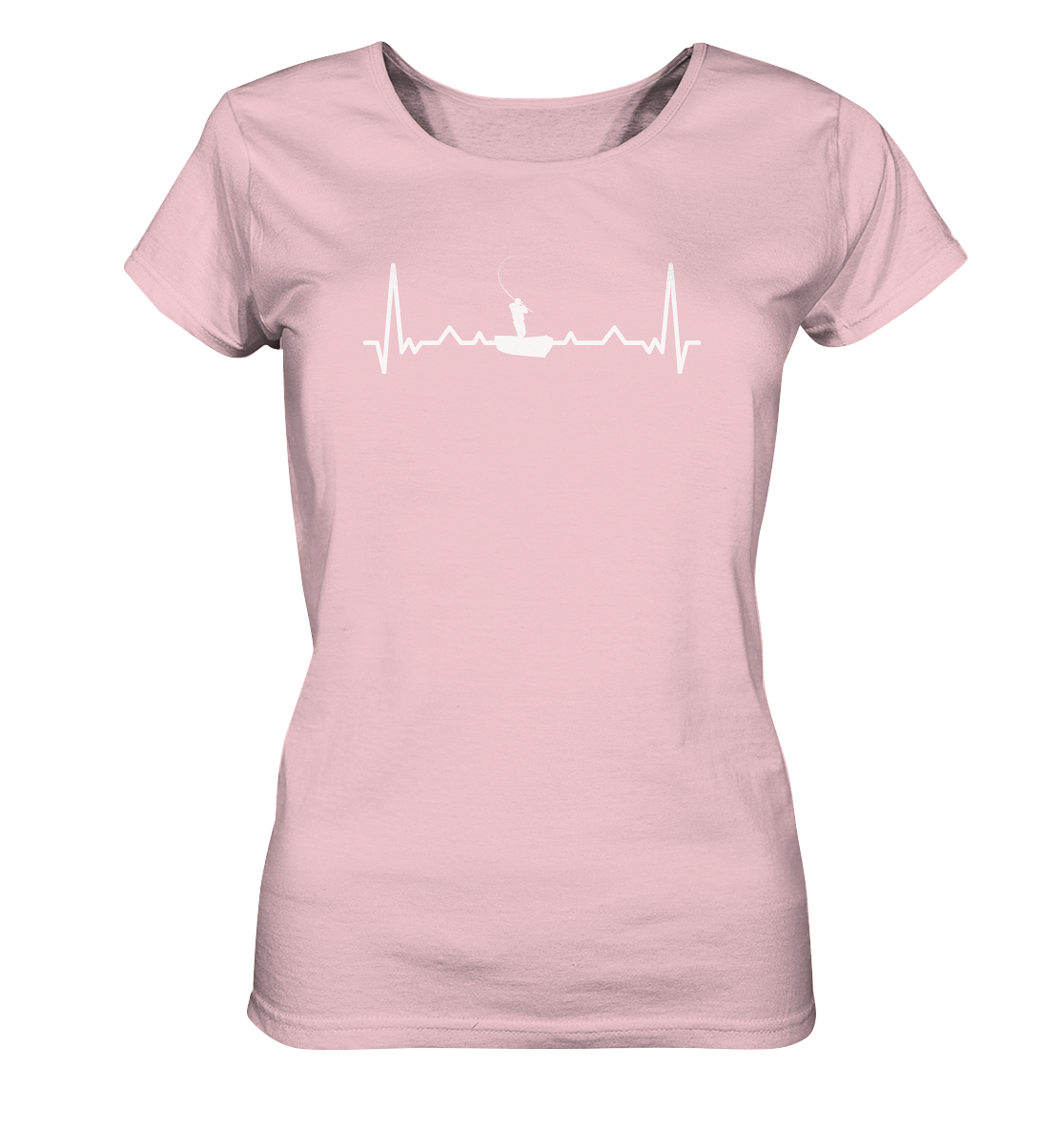 Herzschlag Angeln - Frauen Bio T-Shirt