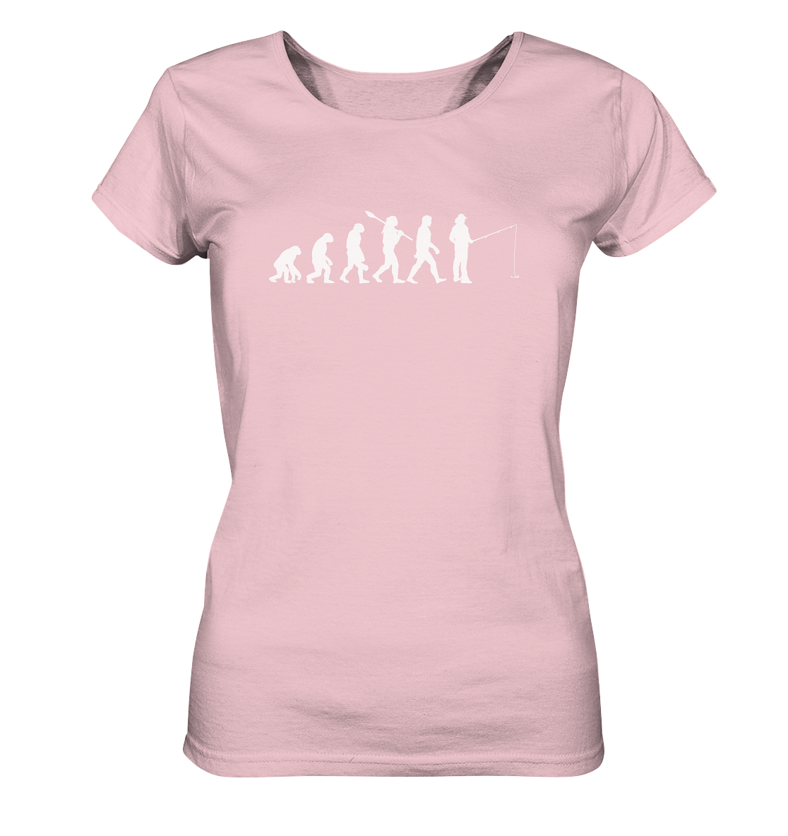 Angler Evolution - Frauen Bio T-Shirt