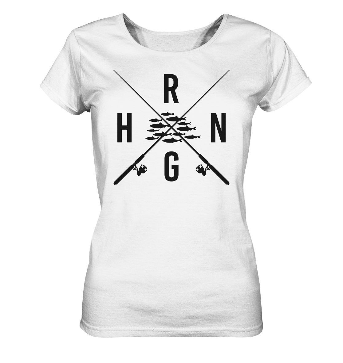 Hering Schwarm gekreuzte Ruten - Frauen Bio T-Shirt